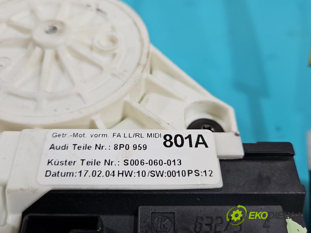 Audi A3 8P 2003-2012 1.6 SR 102 hp manual 75 kW 1595 cm3 3- mechanismus stahování přední levý 8P0959801A