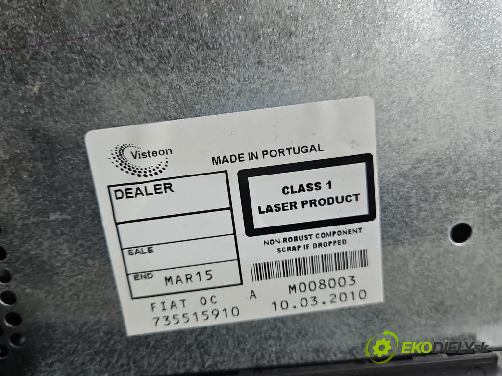 Fiat Bravo II 2007-2014 1.4 T-JET: 120 HP manual 88 kW 1368 cm3 5- Radio originál 735515910