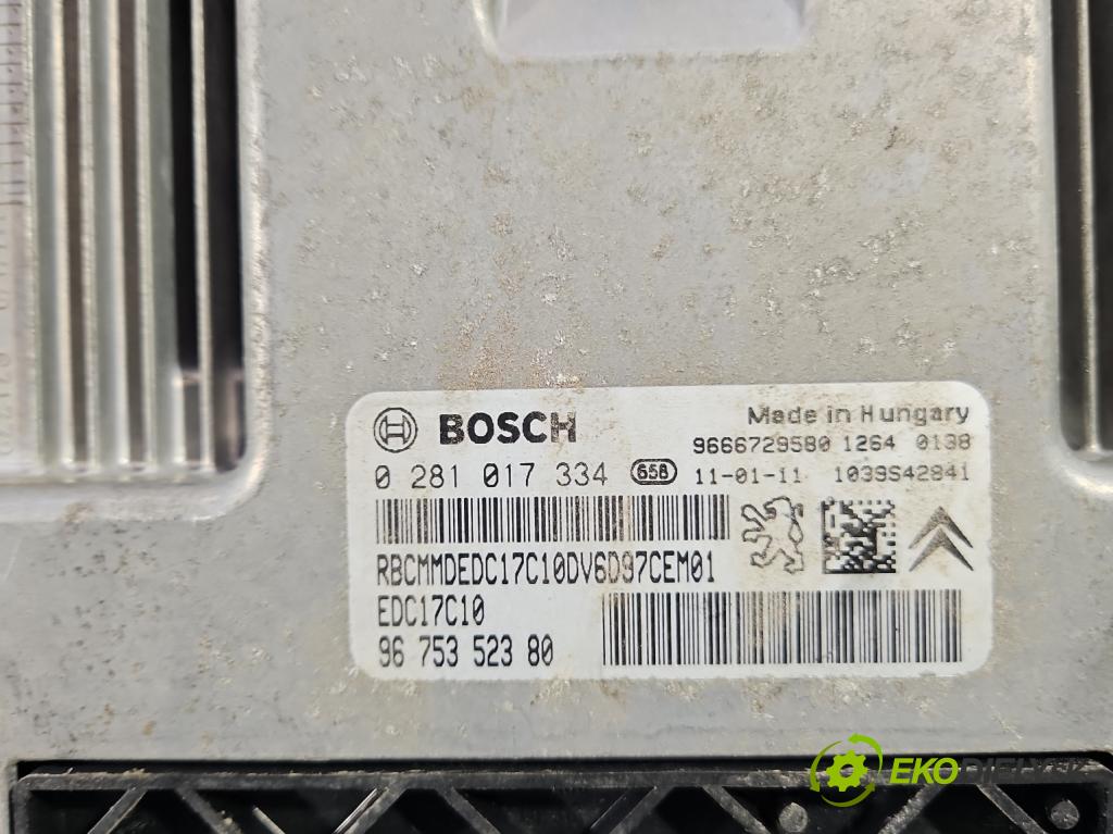 Peugeot Partner II 2008-2018 1.6 HDI 75 HP manual 55 kW 1560 cm3 5- riadiaca jednotka motora 9675352380