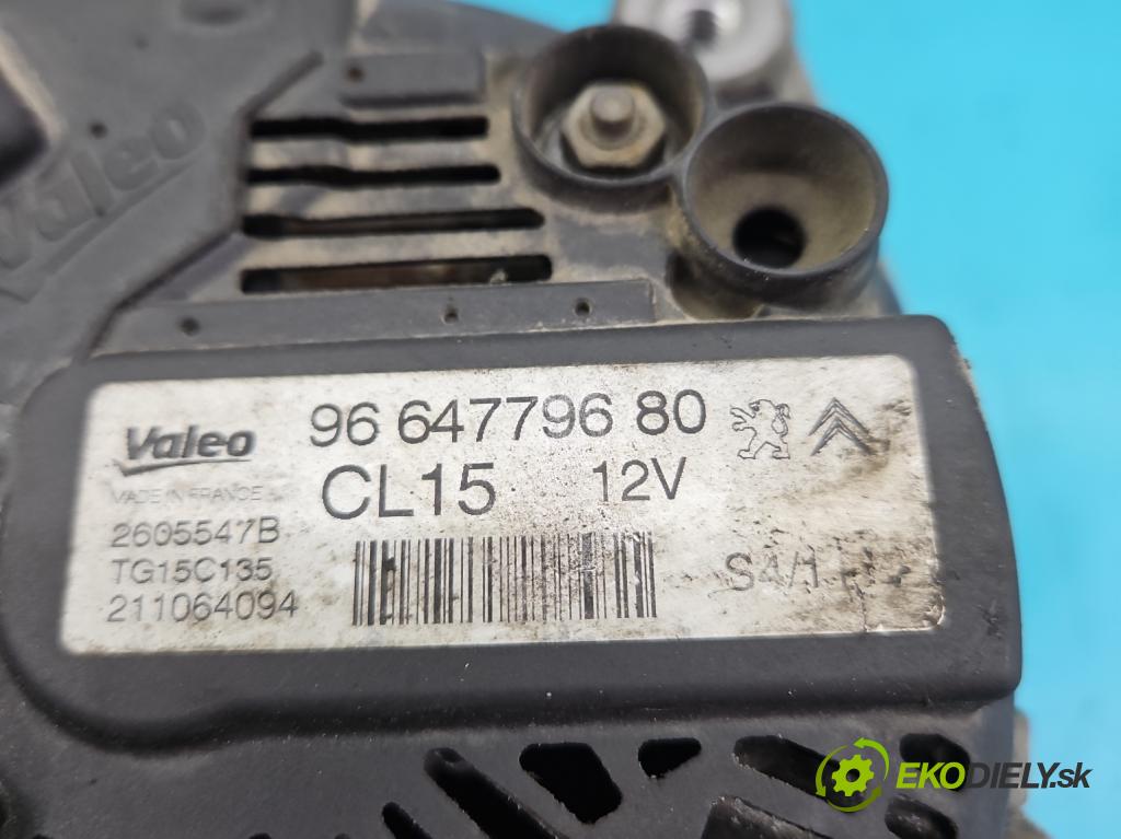 Peugeot Partner II 2008-2018 1.6 HDI 75 HP manual 55 kW 1560 cm3 5- Alternator 9664779680 (Alternátory)