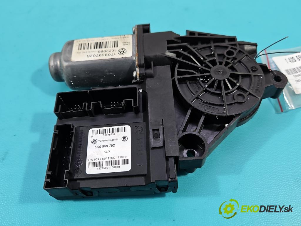 Skoda Octavia II 2004-2013 1.6 tdi 105 hp manual 77 kW 1598 cm3 5- mechanismus stahování přední pravý 1T0959702R