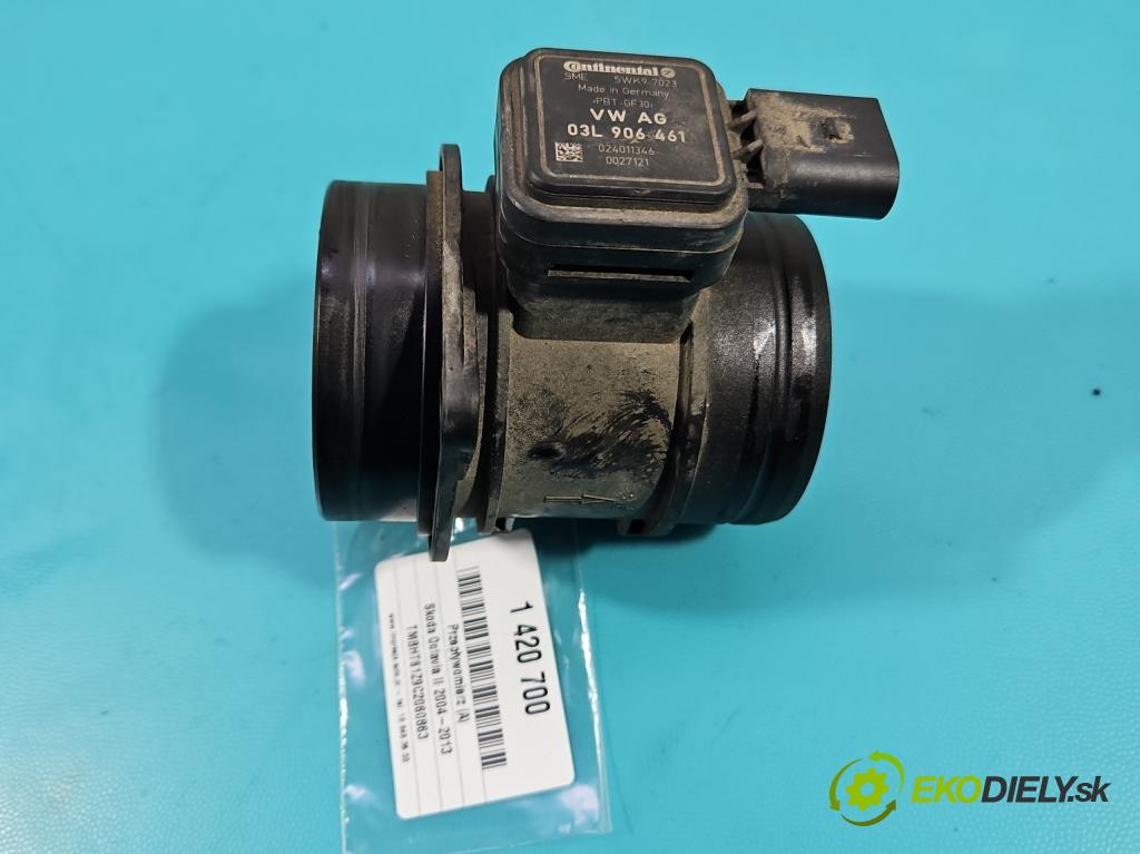 Skoda Octavia II 2004-2013 1.6 tdi 105 HP manual 77 kW 1598 cm3 5- průtokoměr: 5WK97023 (Váhy vzduchu)