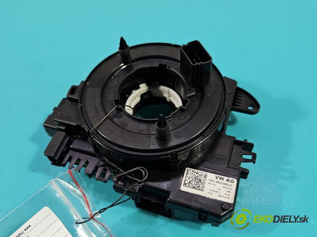 Skoda Octavia II 2004-2013 1.6 tdi 105 HP manual 77 kW 1598 cm3 5- Páska: airbag 5K0953569C (Airbagy)