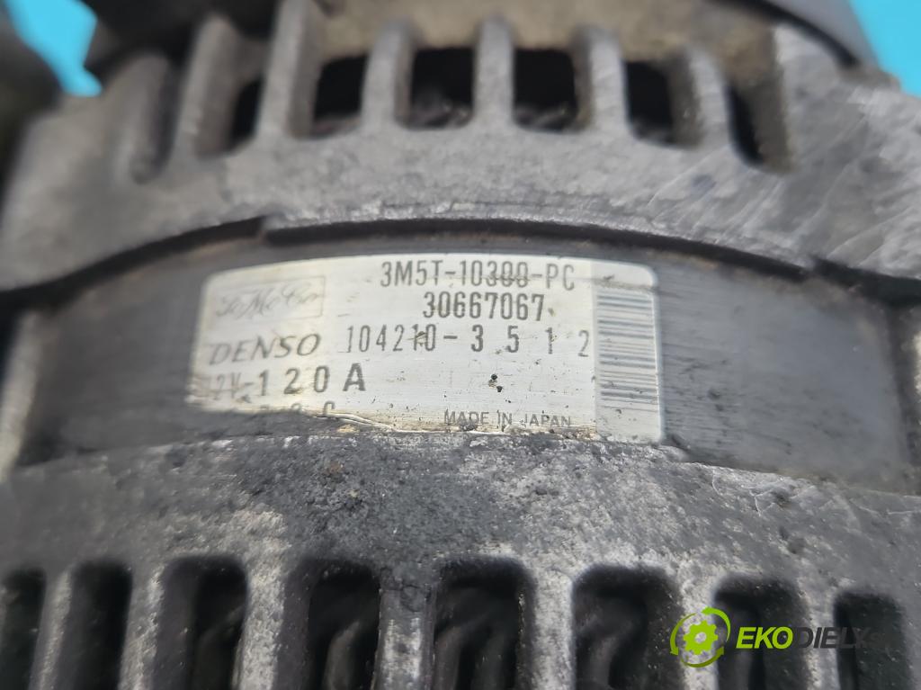 Ford C-Max I 2003-2010 1.6 tdci 109 HP manual 80 kW 1560 cm3 5- Alternator 104210-3512 (Alternátory)