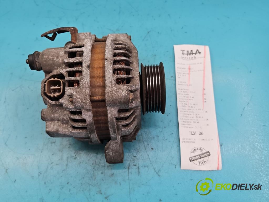 Honda Civic VII 2000-2006 1.6 VTEC 16v 110 HP manual 81 kW 1590 cm3 3- Alternator A5TA7091ZE (Alternátory)