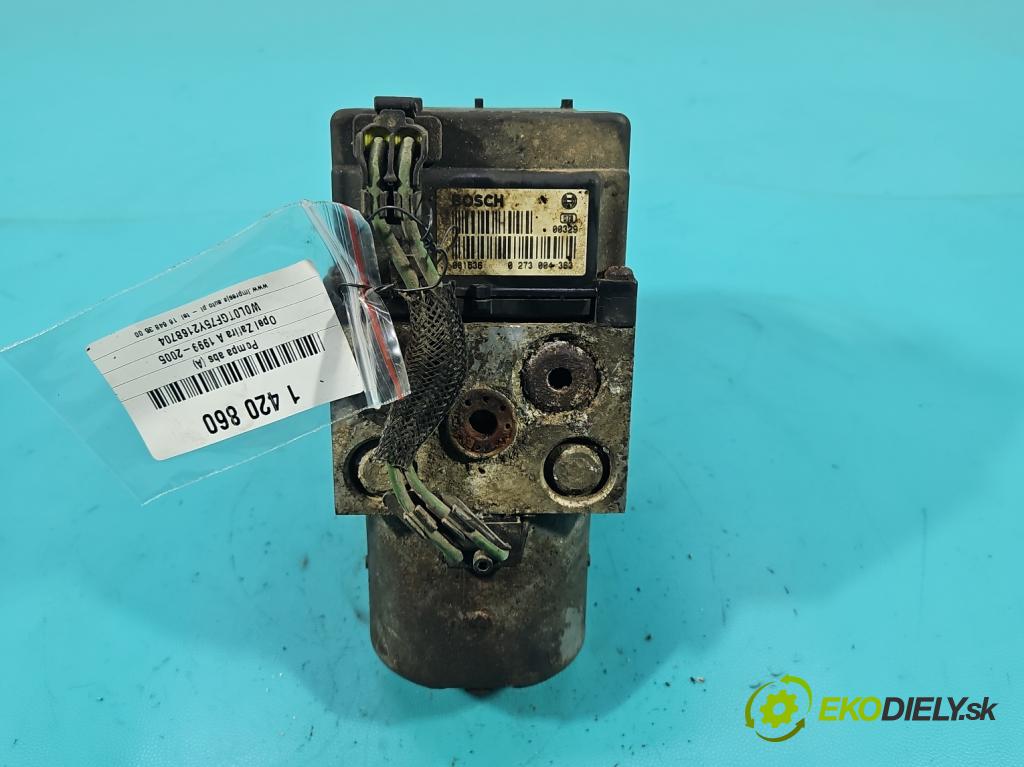 Opel Zafira A 1999-2005 1.8 16V 116 HP manual 85 kW 1796 cm3 5- čerpadlo abs 0273004363 (Pumpy ABS)
