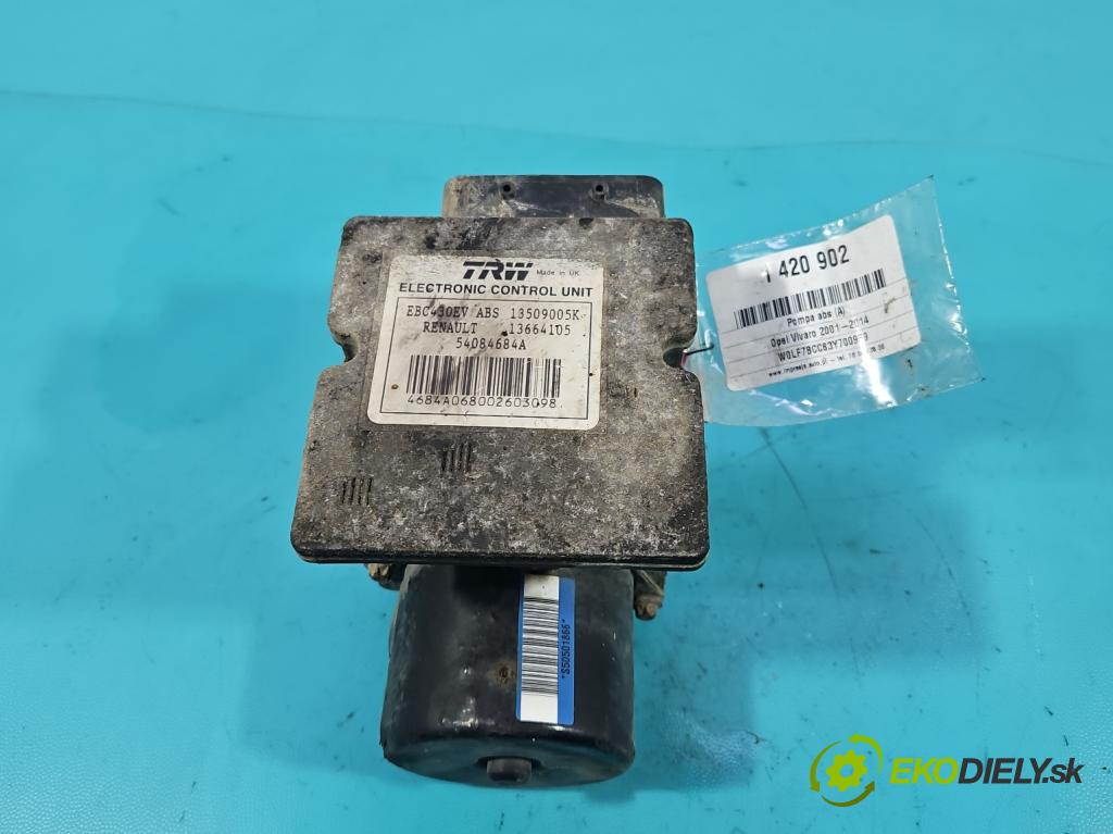 Opel Vivaro 2001-2014 1.9 cdti 101 HP manual 74 kW 1898 cm3 5- čerpadlo abs 8200184211 (Pumpy ABS)