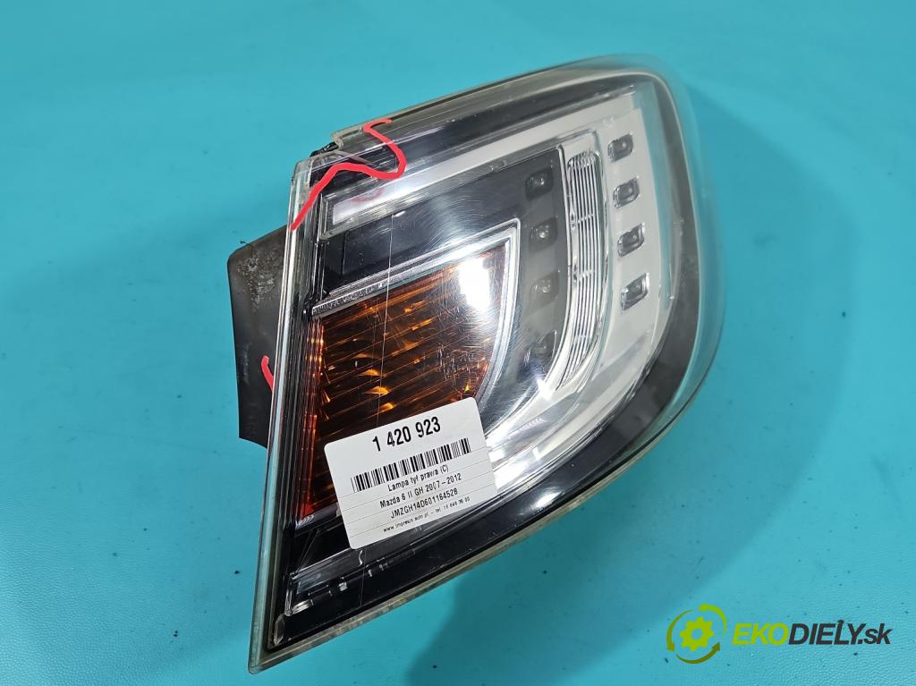 Mazda 6 II GH 2007-2012 2.0 CITD 140 HP manual 103 kW 1998 cm3 5- svetlo / reflektor zadné pravé  (Kľučka dverí ostatné)