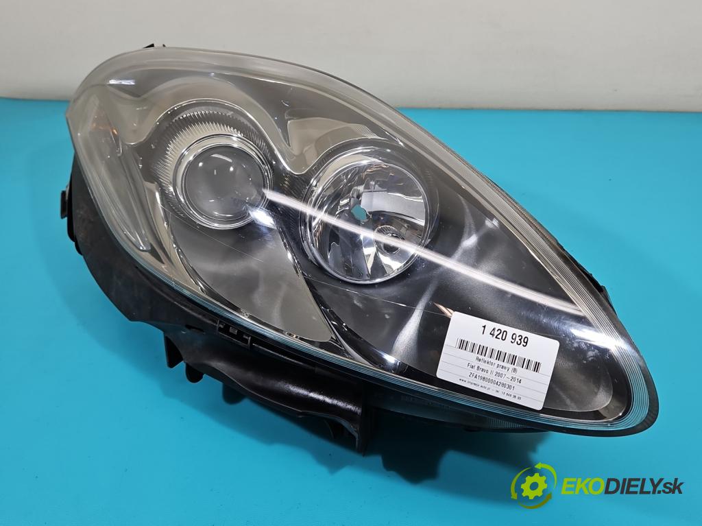 Fiat Bravo II 2007-2014 1.4 T-JET: 120 HP manual 88 kW 1368 cm3 5- Reflektor: pravý 00518778830 (Pravé)