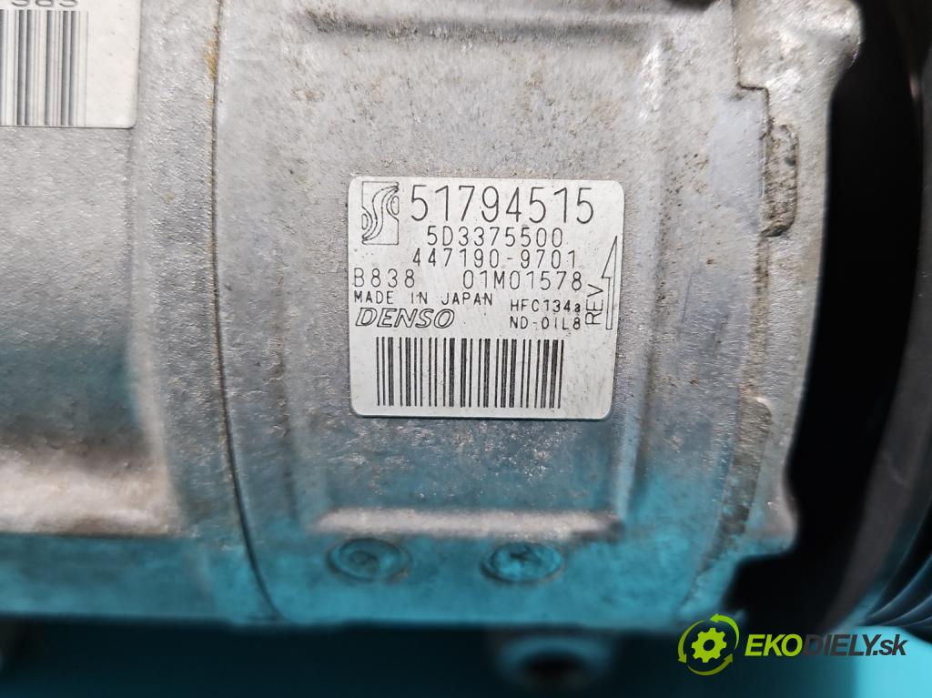 Fiat Bravo II 2007-2014 1.4 T-JET: 120 HP manual 88 kW 1368 cm3 5- Kompresor: klimatizácie 51794515 (Kompresory klimatizácie)