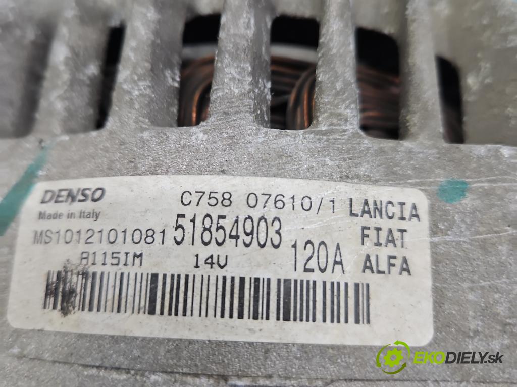 Fiat Bravo II 2007-2014 1.4 T-JET: 120 HP manual 88 kW 1368 cm3 5- Alternator 51854903 (Alternátory)