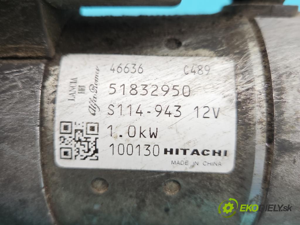 Fiat Bravo II 2007-2014 1.4 T-JET: 120 HP manual 88 kW 1368 cm3 5- štartér 51832950 (Štartéry)