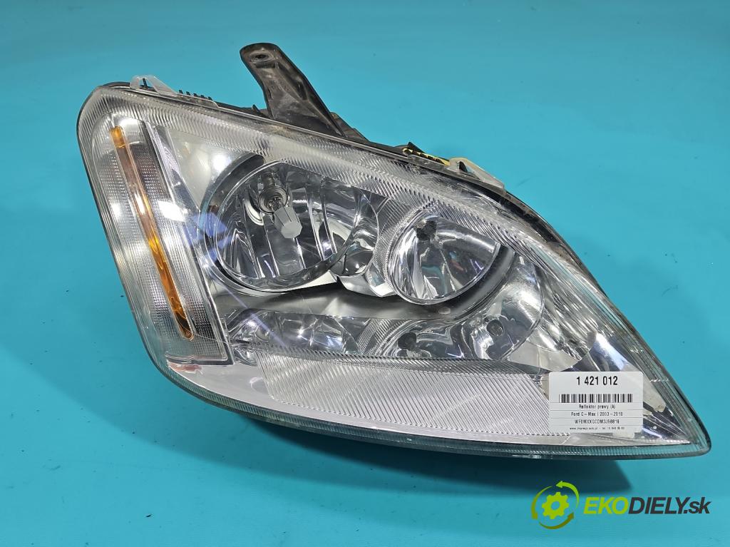 Ford C-Max I 2003-2010 1.8 16V 120 HP manual 88 kW 1798 cm3 5- Reflektor: pravý 3M51-13005-AG (Pravé)