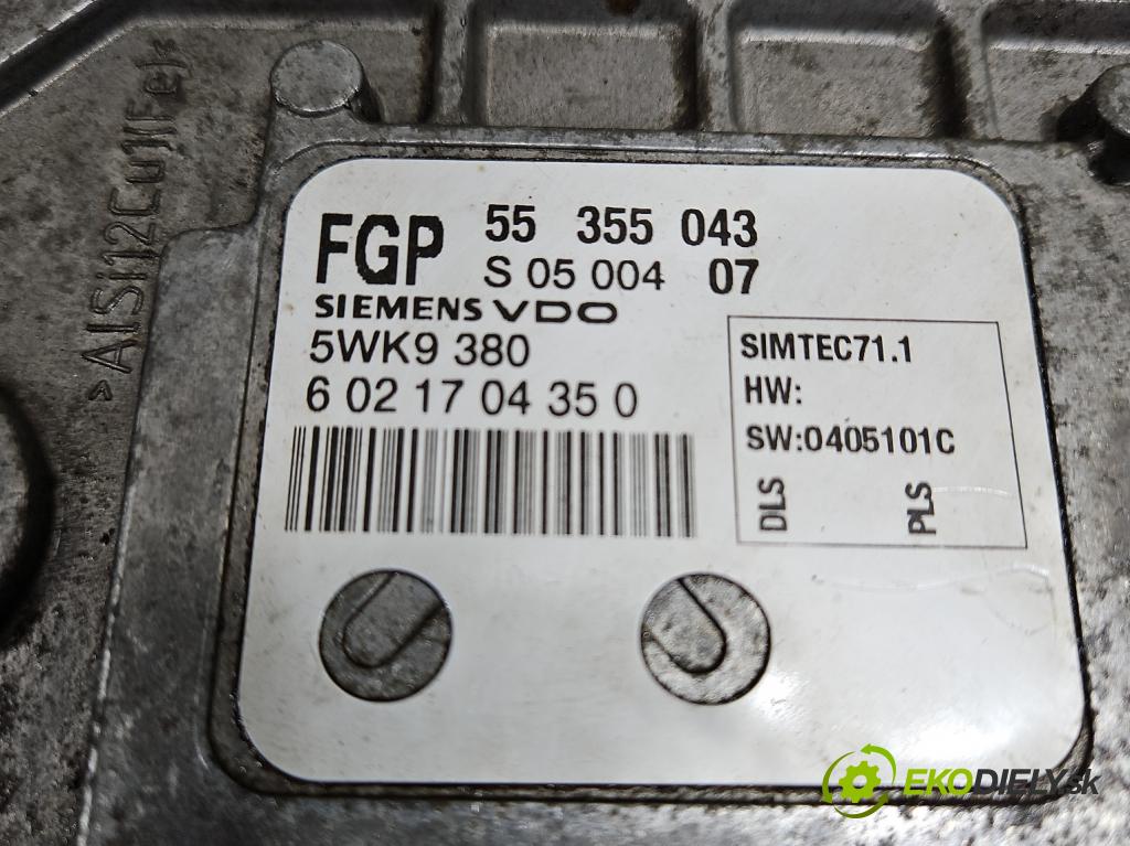 Opel Meriva A 2002-2010 1.8 16V 125 HP manual 92 kW 1796 cm3 5- riadiaca jednotka motora 55355043
