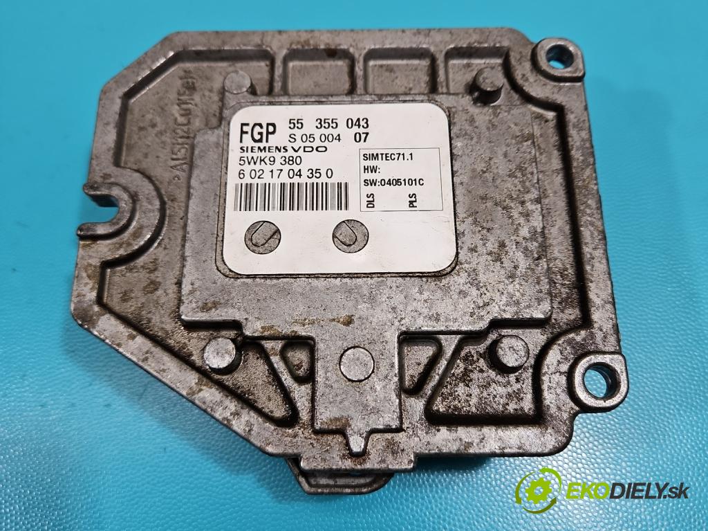 Opel Meriva A 2002-2010 1.8 16V 125 HP manual 92 kW 1796 cm3 5- riadiaca jednotka motora 55355043