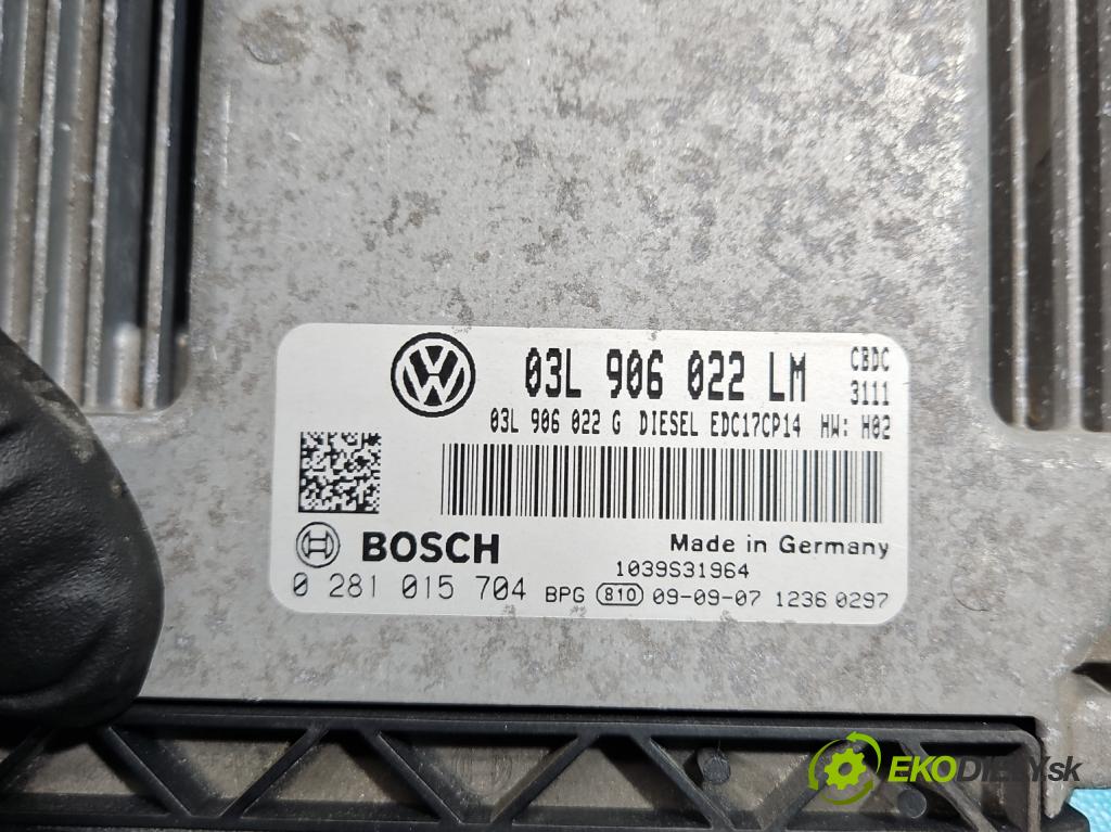 Vw Golf plus 2.0 tdi 110 hp manual 81 kW 1968 cm3 5- řídící jednotka motoru 03L906022LM