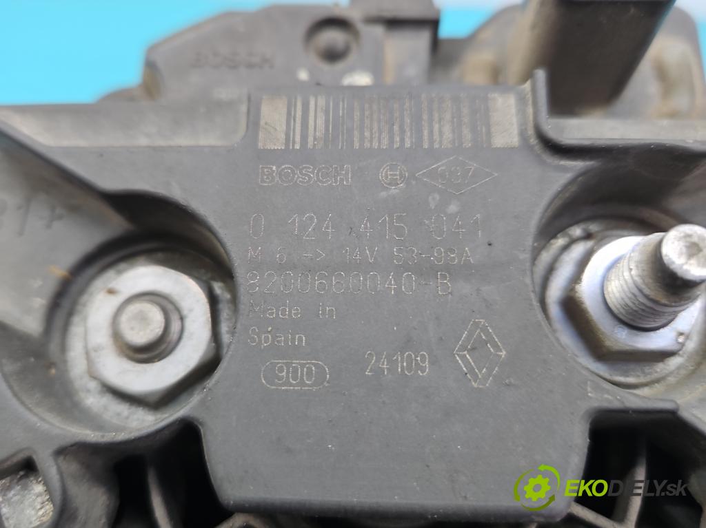 Dacia Logan I 2005-2014 1.6 8V 87 HP manual 64 kW 1598 cm3 5- Alternator 0124415041 (Alternátory)