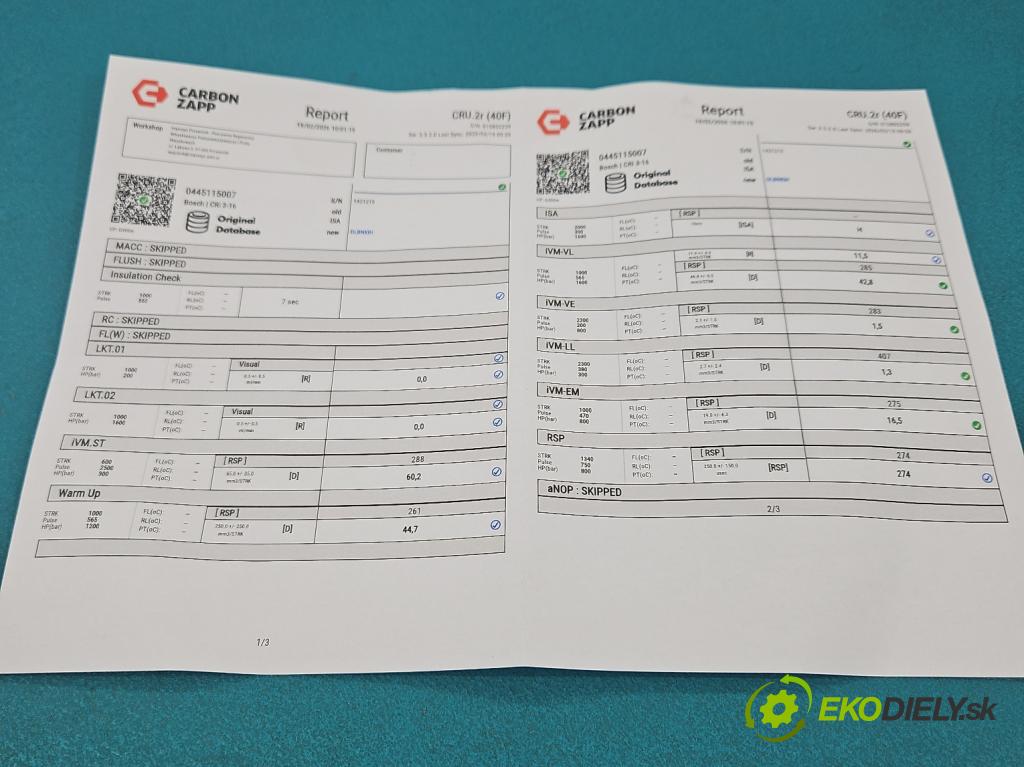 Renault Scenic II 2003-2009 2.0 dci 150 hp manual 110 kW 1995 cm3 5- vstřikovač 0445115007 (Vstřikovač paliva)