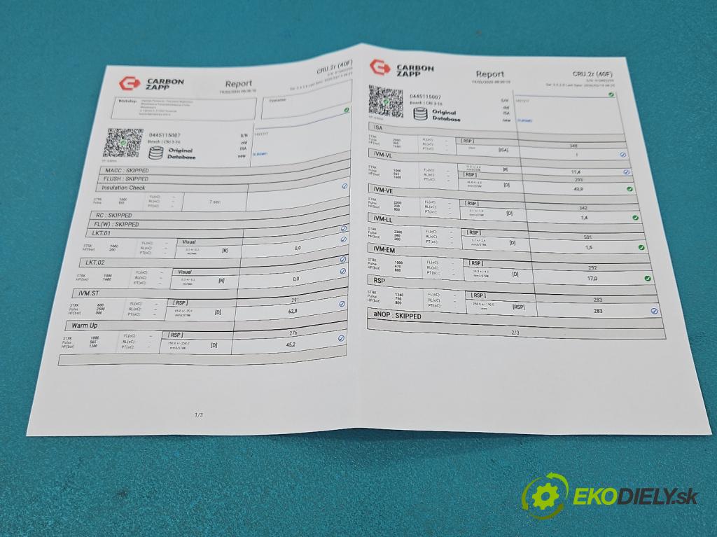 Renault Scenic II 2003-2009 2.0 dci 150 hp manual 110 kW 1995 cm3 5- vstřikovač 0445115007 (Vstřikovač paliva)