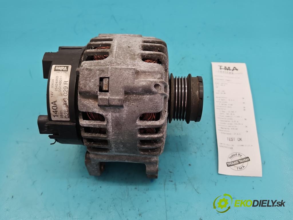 Audi A4 B6 2000-2004 1.9 TDi 131 HP manual 96 kW 1896 cm3 4- Alternator 028903029R (Alternátory)