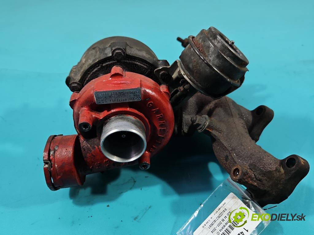 Audi A4 B6 2000-2004 1.9 TDi 131 hp manual 96 kW 1896 cm3 4- Turbodmychadlo 717858-5 (Turbodúchadla (kompletní))