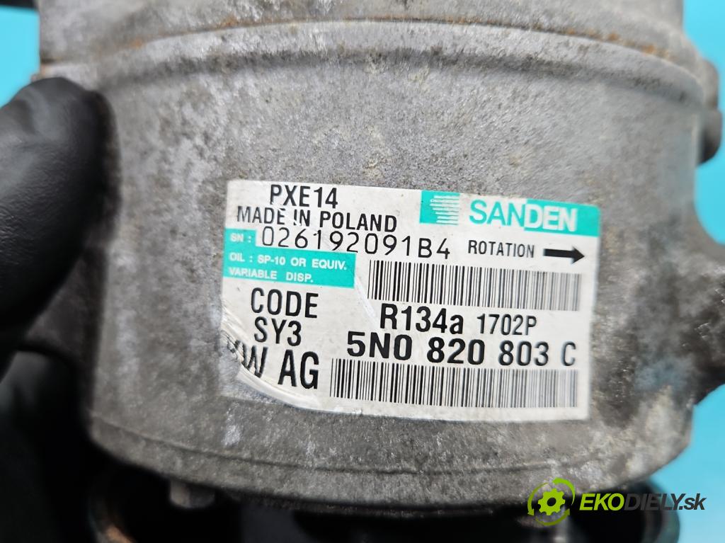 Skoda Octavia II 2004-2013 1.6 tdi 105 HP manual 77 kW 1598 cm3 5- Kompresor: klimatizácie 5N0820803C (Kompresory klimatizácie)