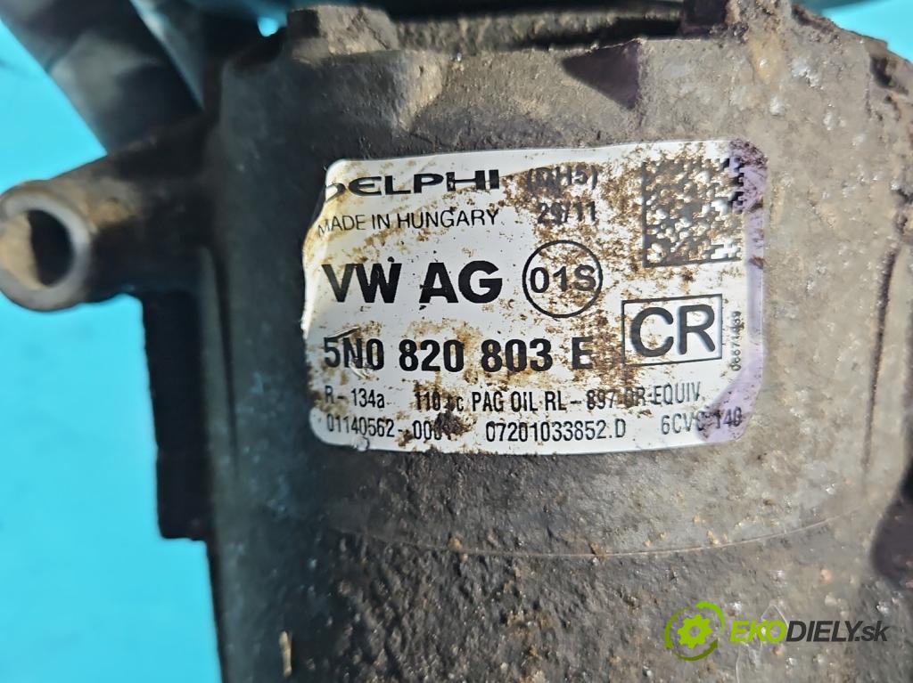 Skoda Fabia II 2007-2014 1.6 tdi 75 HP manual 55 kW 1598 cm3 5- Kompresor: klimatizácie 5N0820803E (Kompresory klimatizácie)