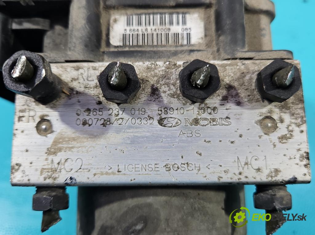 Hyundai I20 I 2008-2014 1.2 16v 78 HP manual 57,2 kW 1248 cm3 5- čerpadlo abs 0265237019 (Pumpy ABS)