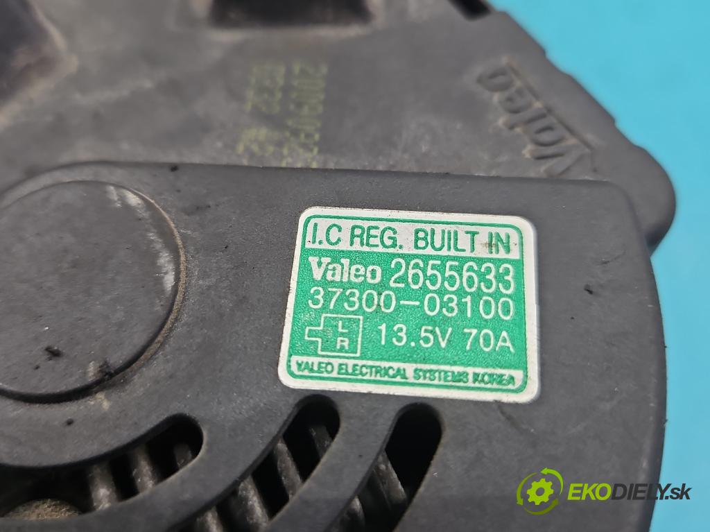 Hyundai I20 I 2008-2014 1.2 16v 78 HP manual 57,2 kW 1248 cm3 5- Alternator 37300-03100 (Alternátory)
