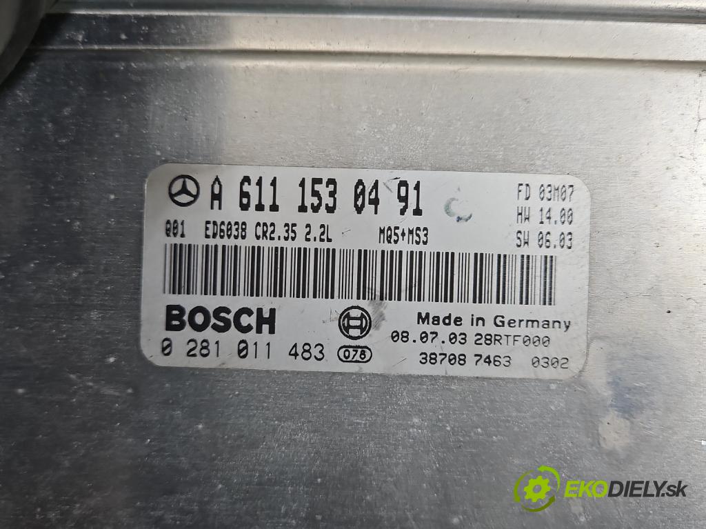 Mercedes Sprinter I 1995-2006 2,2.0 CDI 129 HP manual 95 kW 2148 cm3 5- riadiaca jednotka motora A6111530491