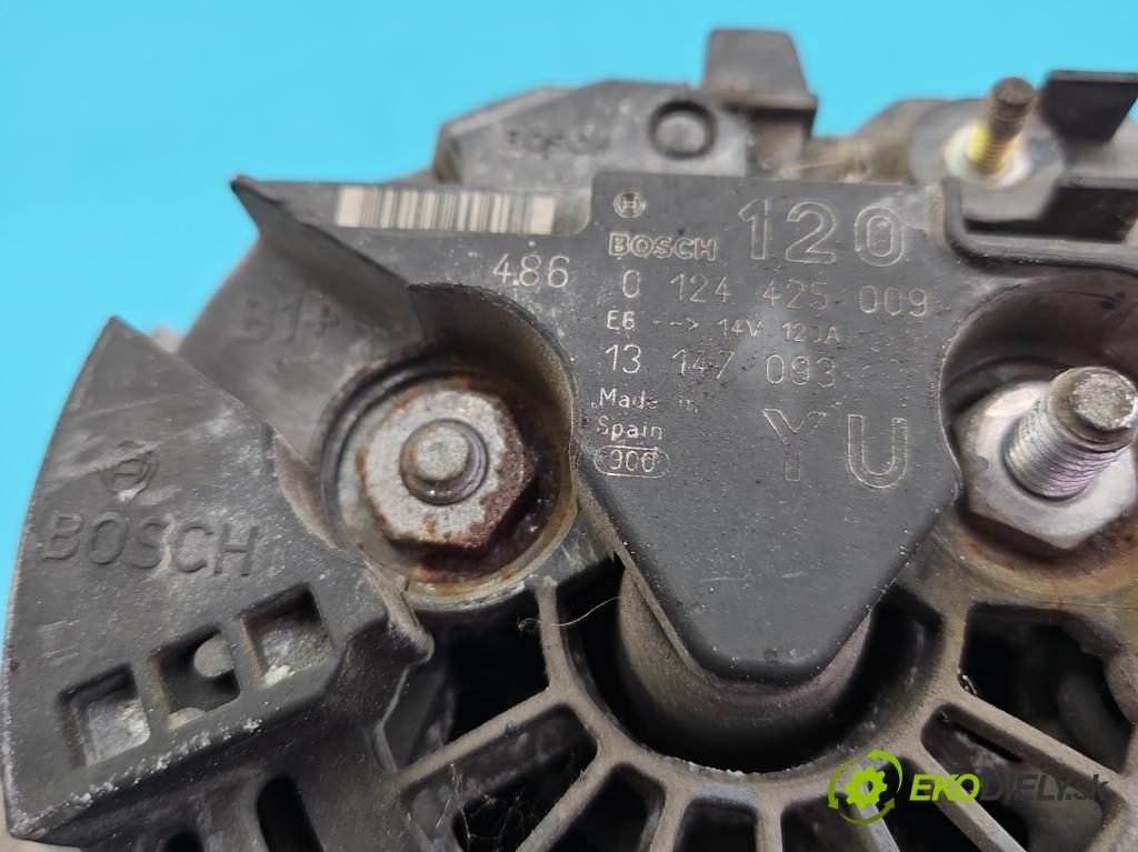 Opel Meriva A 2002-2010 1.6 16v 101 HP manual 74 kW 1598 cm3 5- Alternator 0124425009 (Alternátory)
