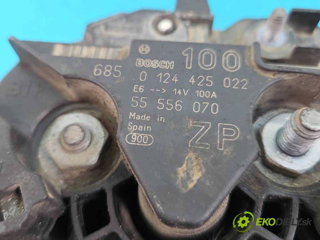 Opel Meriva A 2002-2010 1.8 16V 125 HP manual 92 kW 1796 cm3 5- Alternator 0124425022 (Alternátory)