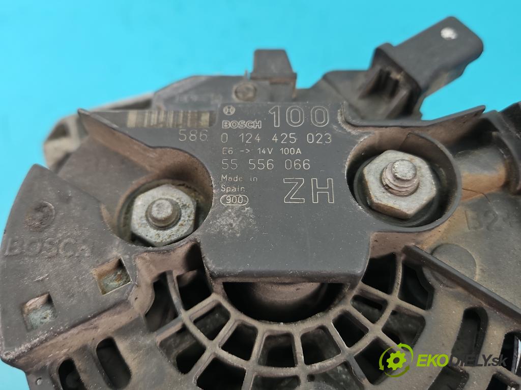 Opel Zafira B 2005-2014 2.2 16V 150 HP manual 110 kW 2198 cm3 5- Alternator 0124425023 (Alternátory)