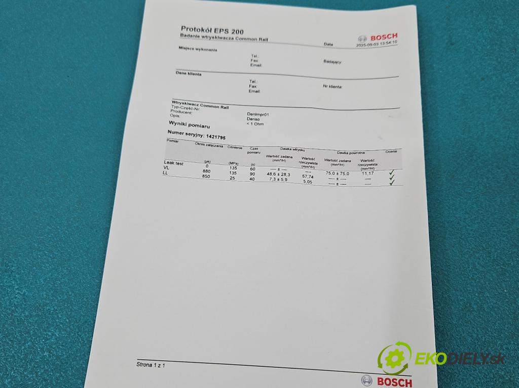 Mazda 6 II GH 2007-2012 2.0 CITD 140 HP manual 103 kW 1998 cm3 5- vstrek RF8G-13H50 (Vstrekovač paliva)