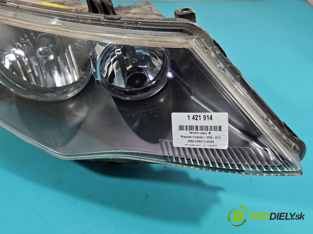 Mitsubishi Outlander II 2006-2013 2.0 DI-D 140 HP manual 103 kW 1968 cm3 5- Reflektor: pravý  (Pravé)