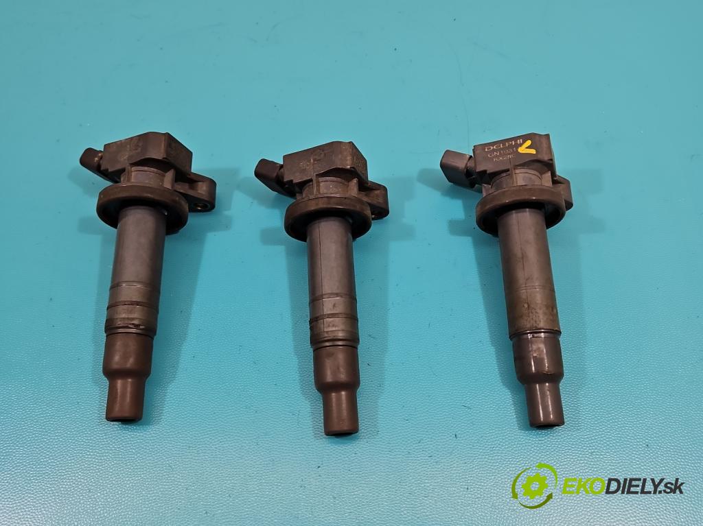 Toyota Aygo 2005-2014 1.0 vvti 68 HP automatic 50 kW 998 cm3 3- cievka zapaľovacia 90080-19019 (Zapaľovacie cievky, moduly)