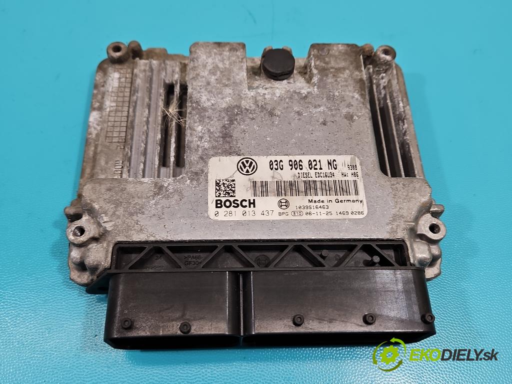 Vw Passat B6 2005-2010 1.9 TDI (BLS) 105 HP manual 77 kW 1896 cm3 5- riadiaca jednotka motora 03G906021NG