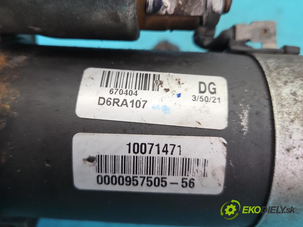 Peugeot 407 3.0 V6 manual 156 kW 2946 cm3 2- štartér D6RA107 (Štartéry)