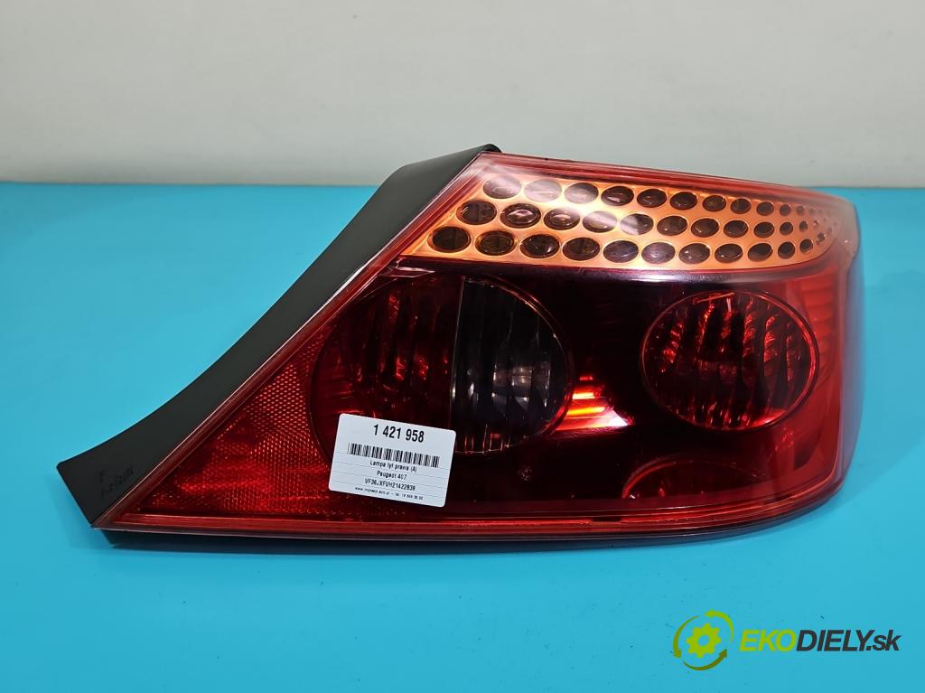Peugeot 407 3.0 V6 manual 156 kW 2946 cm3 2- svetlo / reflektor zadné pravé 9648537580 (Kľučka dverí ostatné)