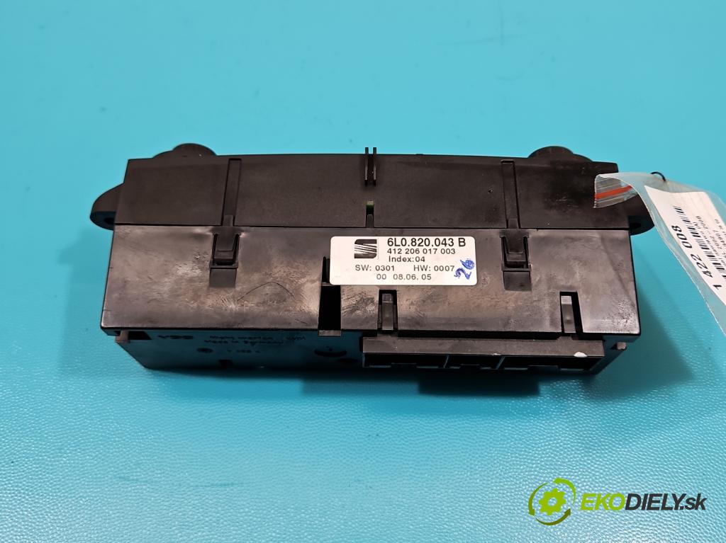 Seat Cordoba II 6L 2002-2008 1.4 16v 75 HP manual 55 kW 1390 cm3 4- panel kúrenia 6L0820043B
