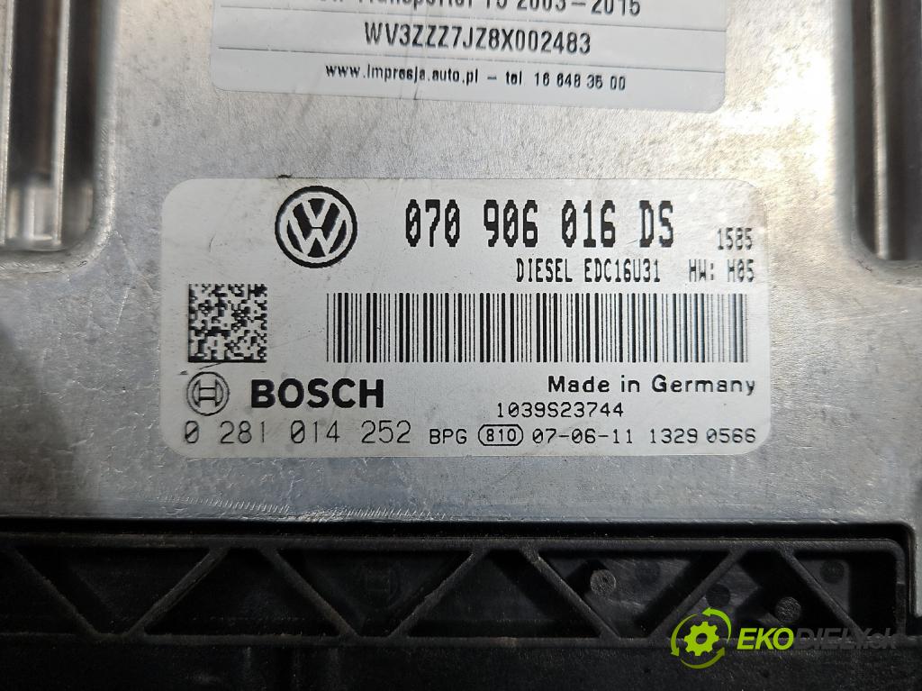 Vw Transporter T5 2003-2015 2.5 tdi 131 HP manual 96 kW 2461 cm3 5- riadiaca jednotka motora 070906016DS