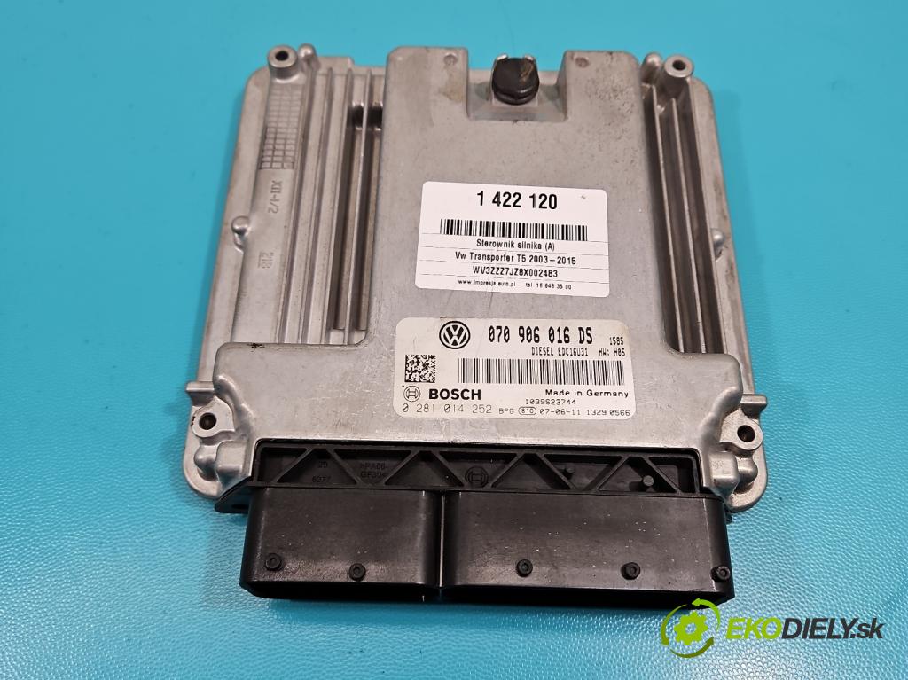 Vw Transporter T5 2003-2015 2.5 tdi 131 HP manual 96 kW 2461 cm3 5- riadiaca jednotka motora 070906016DS