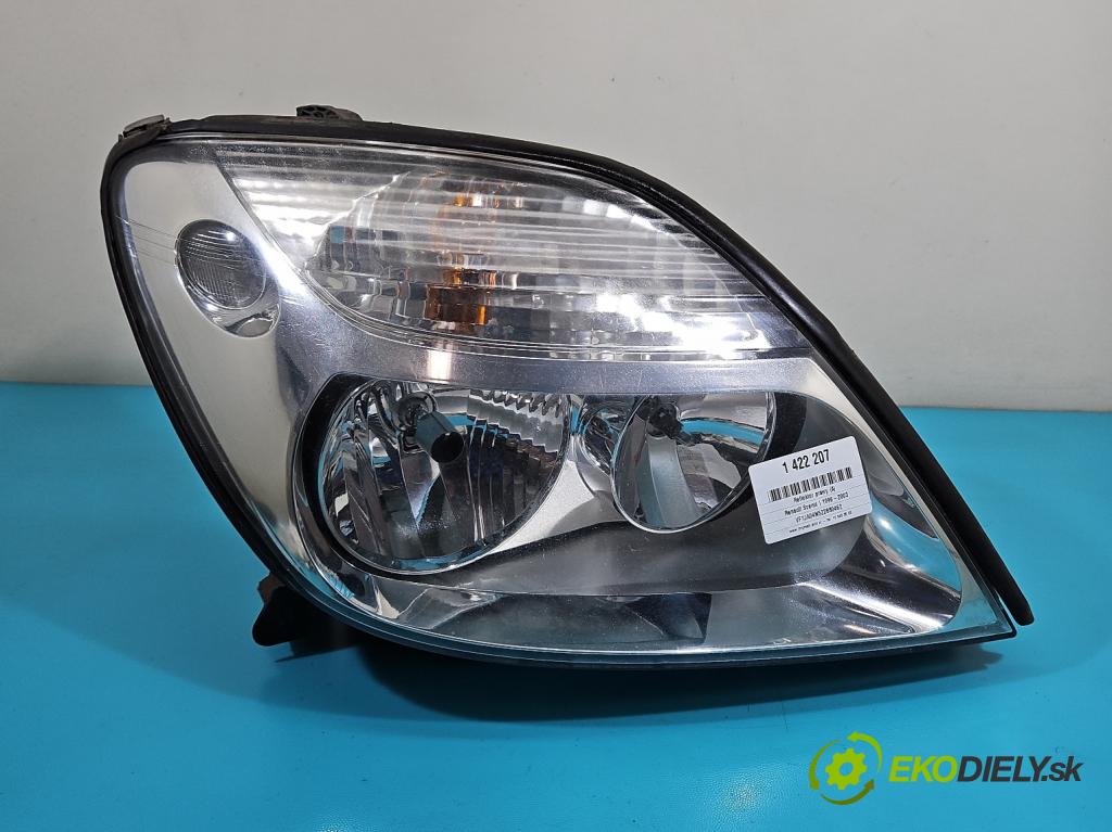 Renault Scenic I 1996-2003 1.6 16V 107 HP manual 79 kW 1598 cm3 5- Reflektor: pravý 7700432097 (Pravé)