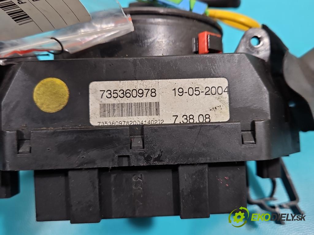 Fiat Panda II 2003-2012 1.1 54 HP manual 40 kW 1108 cm3 5- prepínač komplex: 735360978 (Prepínače, spínače, tlačidlá a ovládače kúrenia)