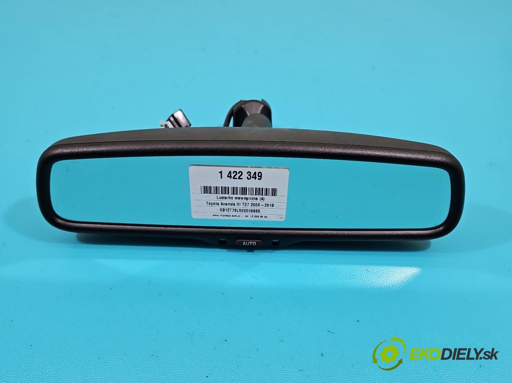 Toyota Avensis III T27 2009-2018 2.0 D4D 143 hp manual 105 kW 1995 cm3 5- zpětné zrcátko vnitřní 87810-0W050 (Světla vnitřní)