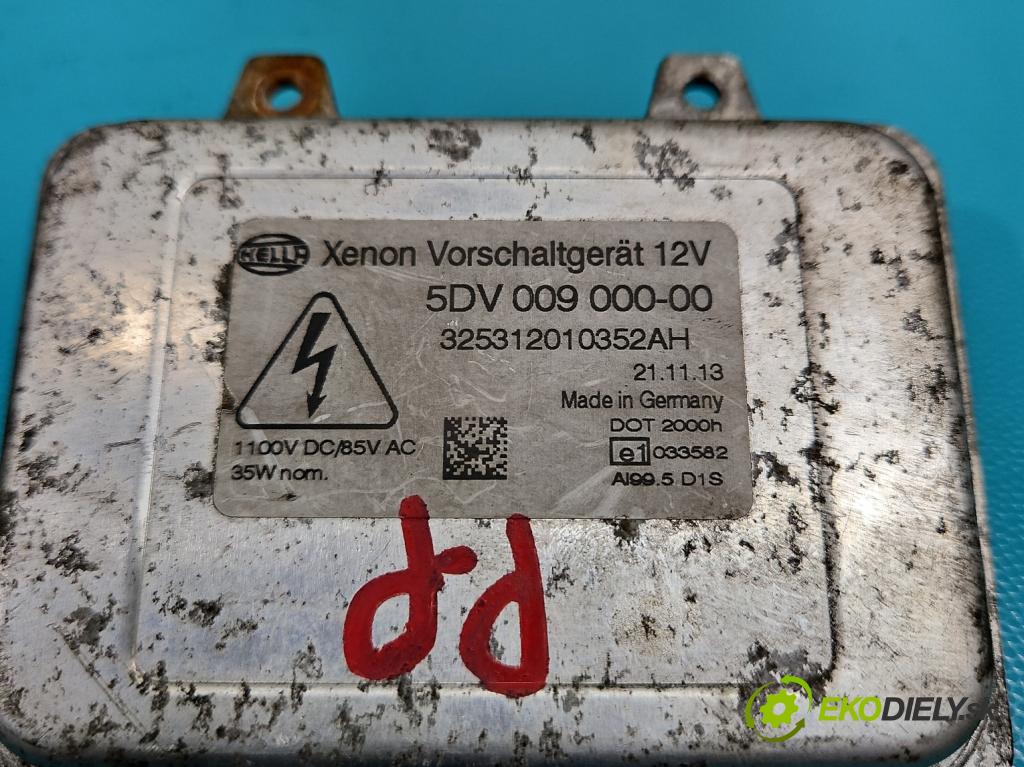 Peugeot 407 3.0 V6 manual 156 kW 2946 cm3 2- střídač: xenon 5DV009000-00 (Riadiace jednotky xenónu)