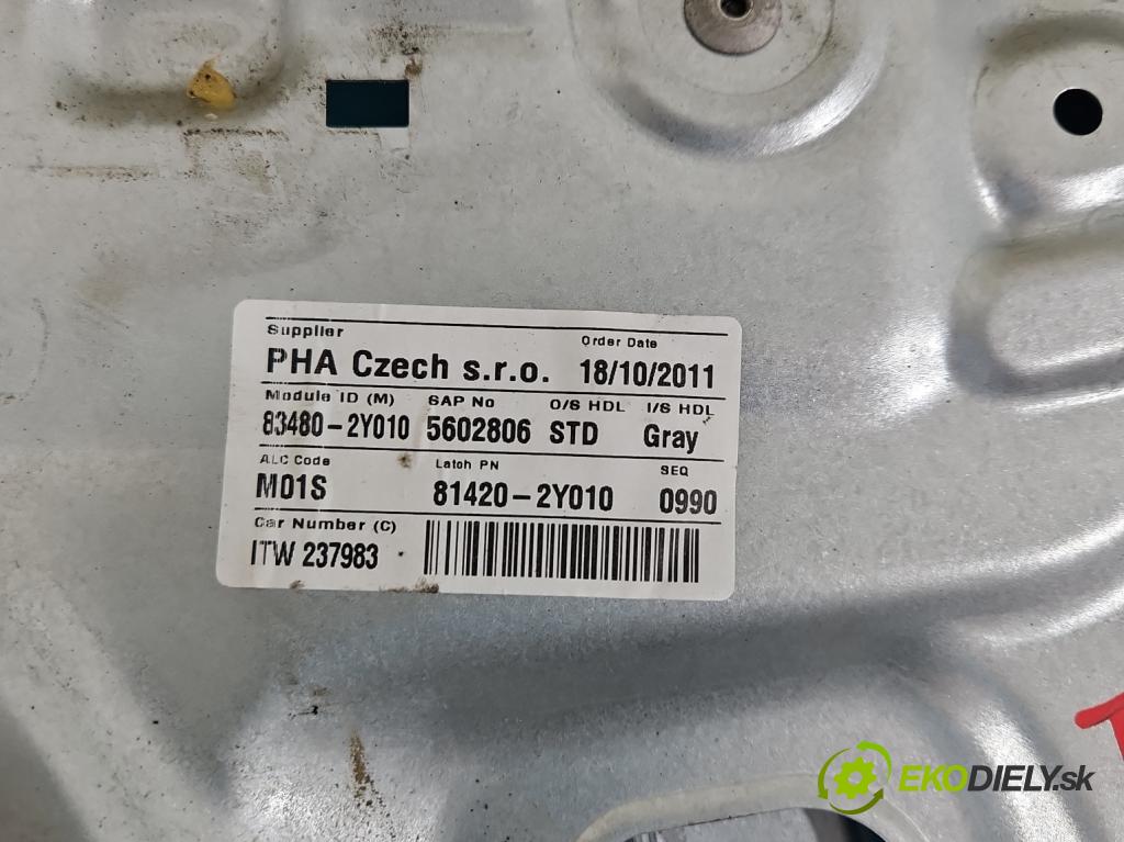 Hyundai Ix35 2.0 CRDI 136hp manual 100 kW 1995 cm3 5- mechanismus stahování zadní pravý 83480-2Y010