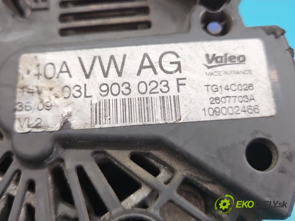 Vw Golf plus 2.0 tdi 110 HP manual 81 kW 1968 cm3 5- Alternator 03L903023F (Alternátory)
