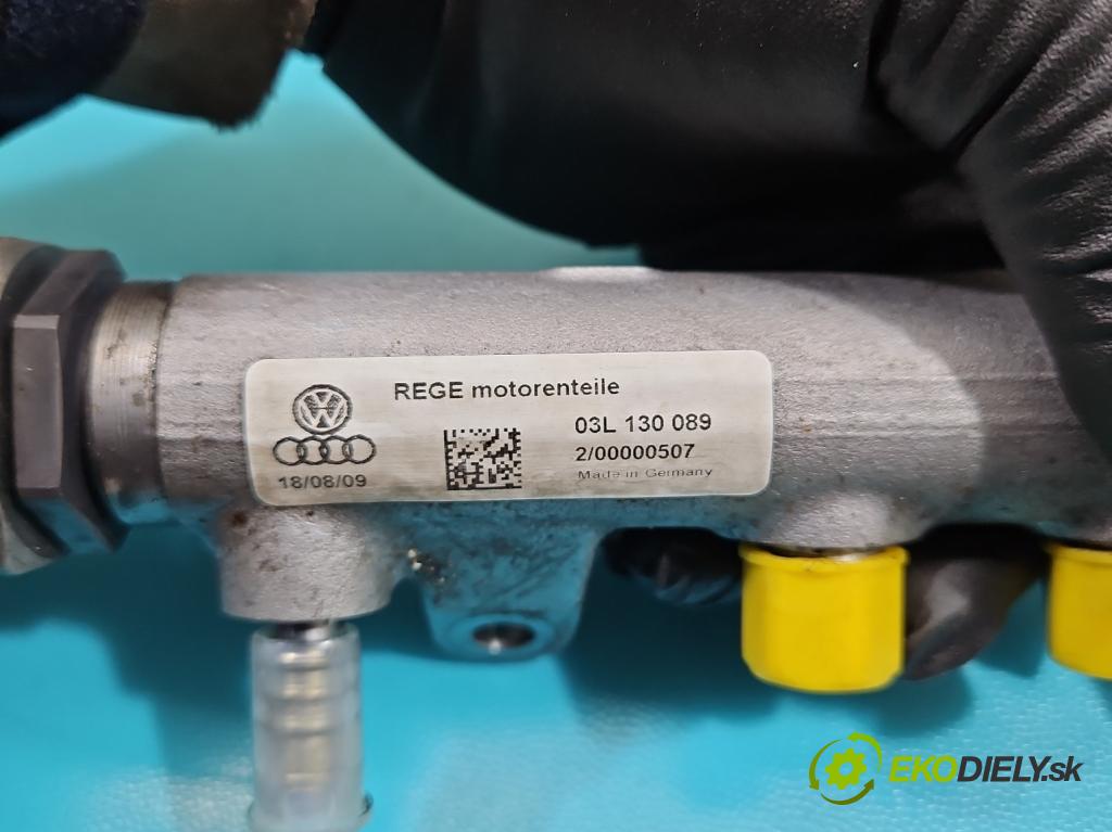 Vw Golf plus 2.0 tdi 110 HP manual 81 kW 1968 cm3 5- lišta vstrekovacia 03L130089 (Vstrekovacie lišty)