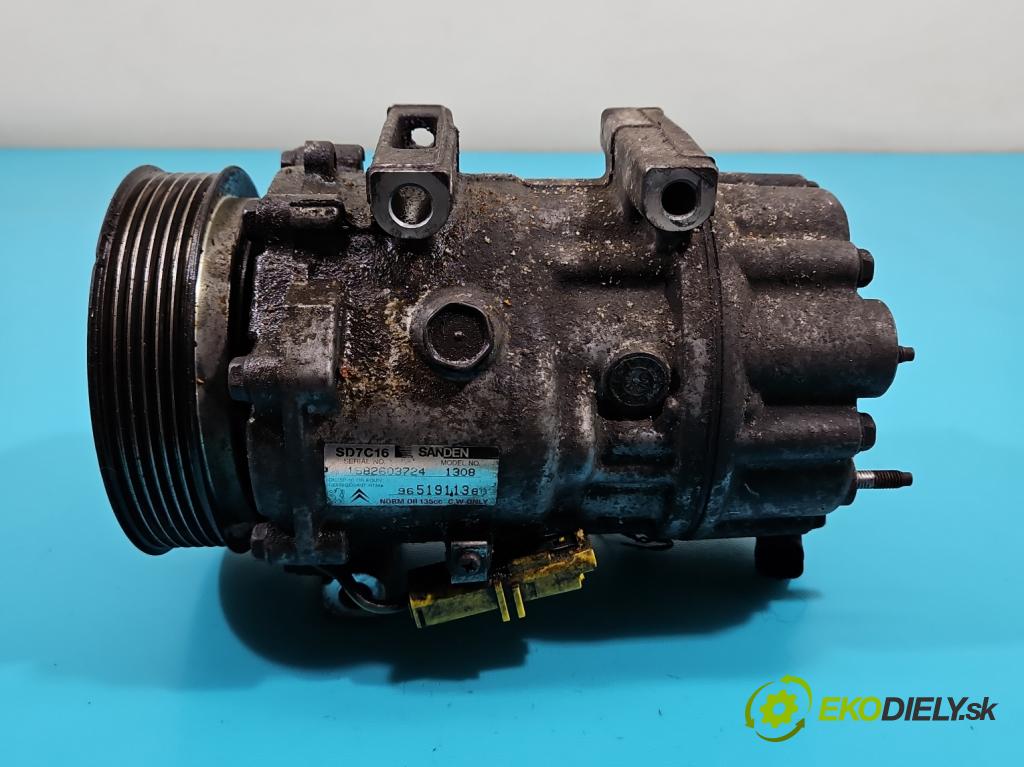 Citroen C4 Grand picasso I 2006-2013 2.0 HDi 136 HP automatic 100 kW 1997 cm3 5- Kompresor: klimatizácie 965191138 (Kompresory klimatizácie)
